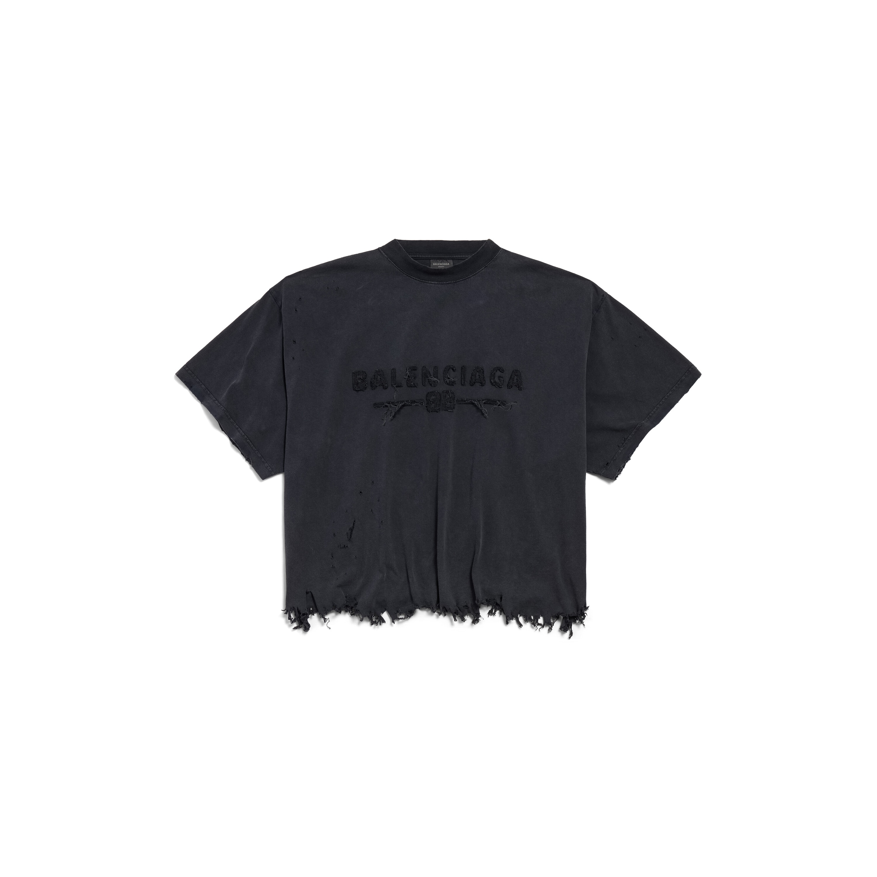 

Новогодняя серия 25 - Укороченная футболка BALENCIAGA, черный