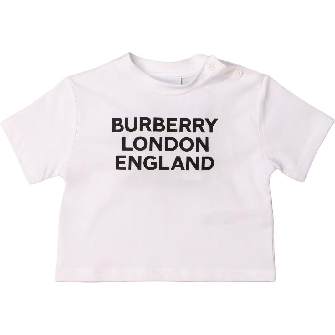 Футболка белая Burberry для малышей — фото 2
