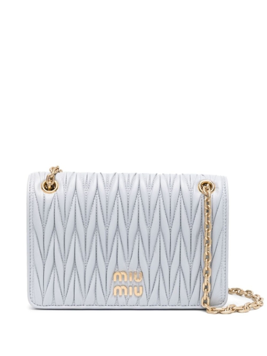 

Стеганая мини-сумка Miu Miu, серый