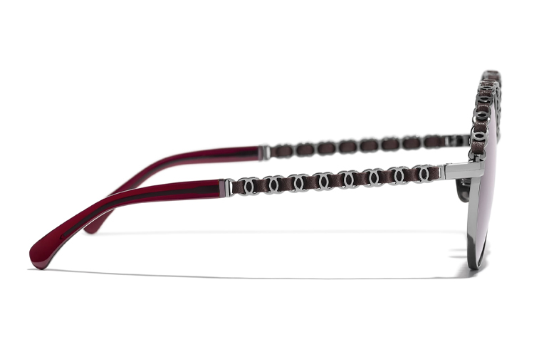 Солнцезащитные очки Unisex Red, Dark Silver CHANEL — фото 4