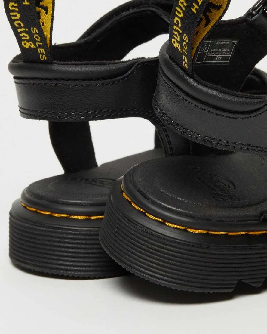 Детские сандалии Dr Martens Klaire с кожаным ремешком, черный — фото 3