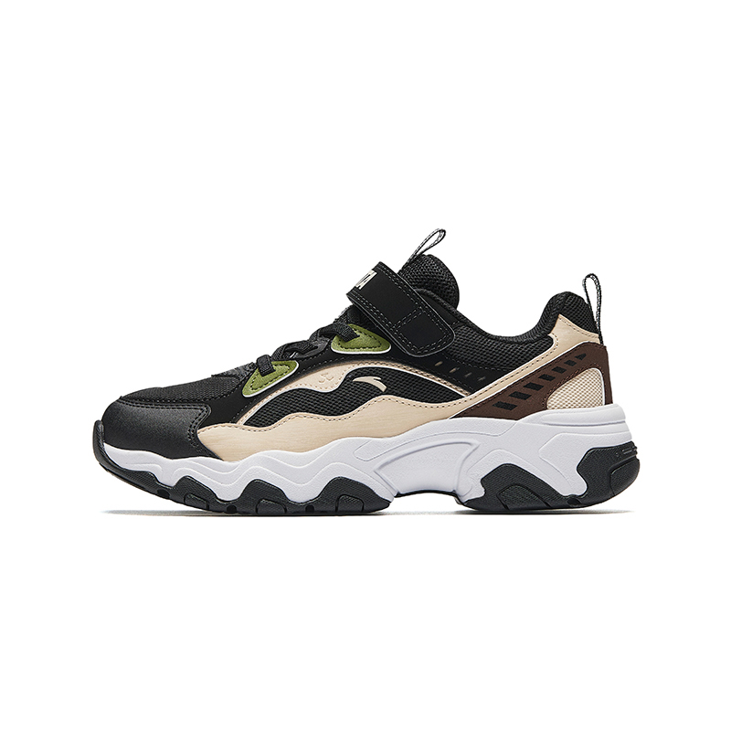 

Скользоустойчивые противоударные износостойкие дышащие низкие повседневные детские кроссовки для подростков Antakids, black/light desert/date brown-4