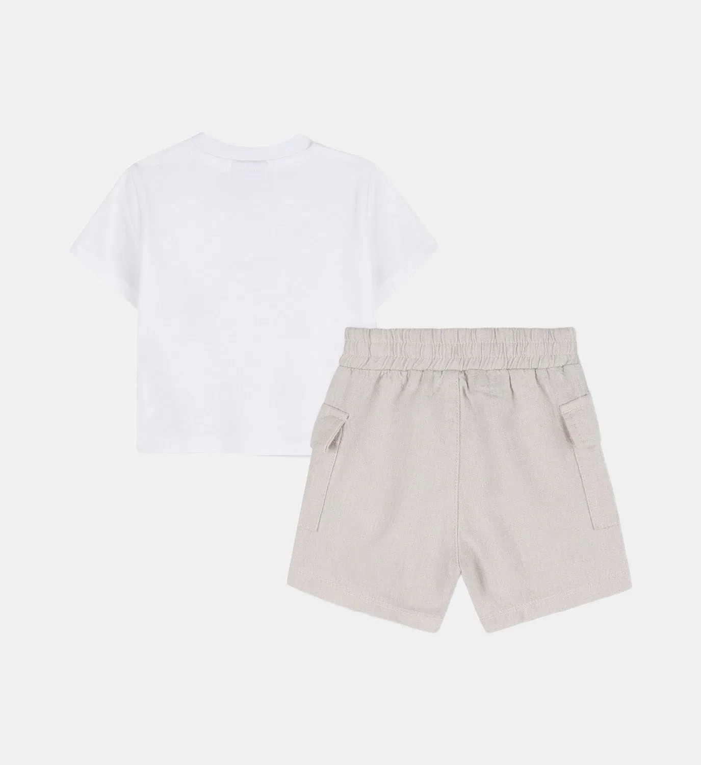 Комплект из футболки и шорт Boss Kidswear, бежевый — фото 2