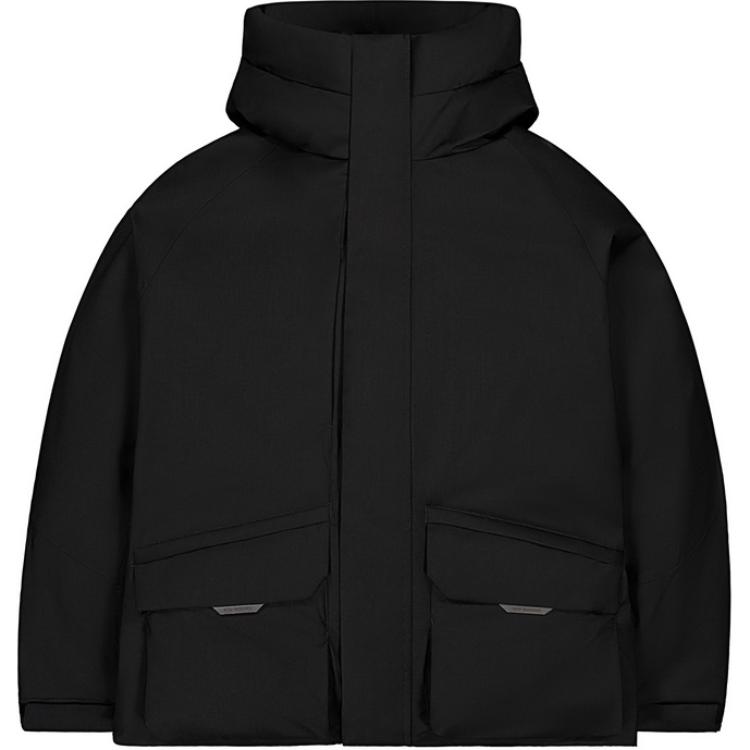 

New Balance Серый пуховик унисекс черный, Black