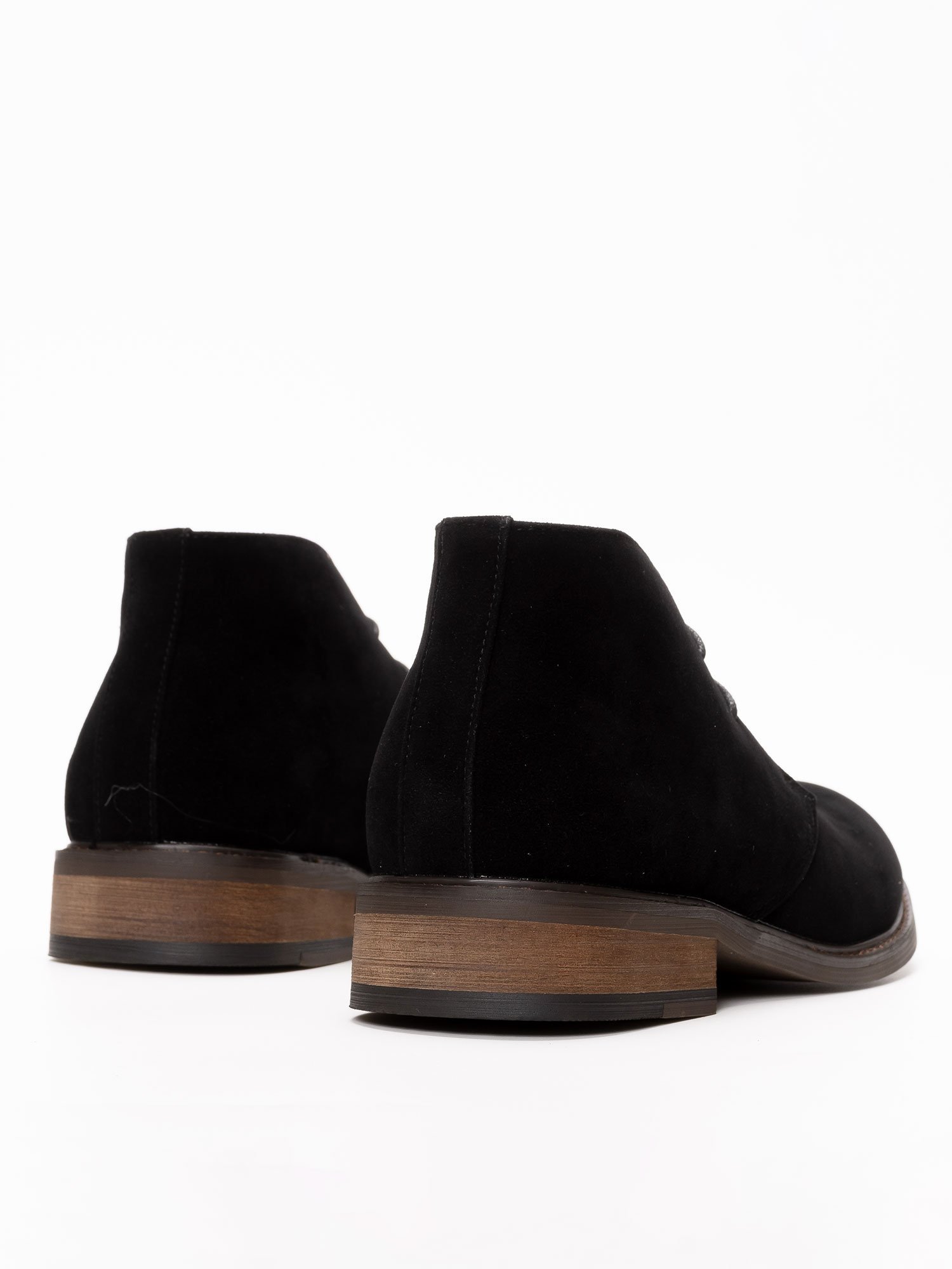 Ботинки-чукка SVEC с гладким носком, Black suede — фото 3