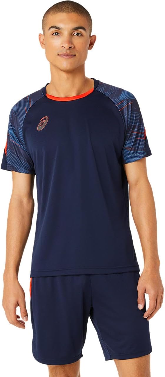 

Футболка ASICS с коротким рукавом и графическим принтом для мужчин, модель 2101A297, темно-синий