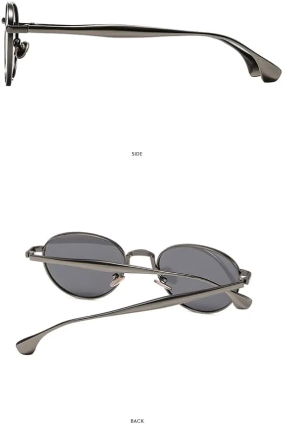 

Ретро металлические круглые панк-солнцезащитные очки для мужчин, защита от УФ-излучения UV400, модные градиентные солнцезащитные очки для женщин SZVVBKK, Silver Grey