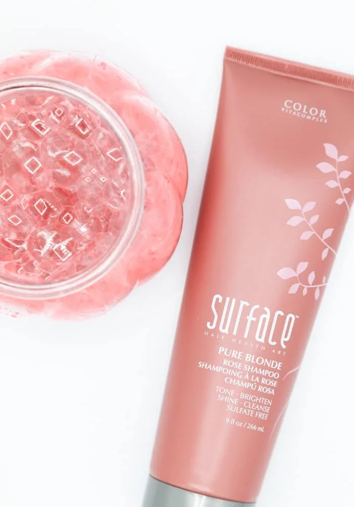 Шампунь SURFACE Hair Pure Blonde Rose - без сульфатов и парабенов, очищает, придает блеск, тонизирует и улучшает состояние волос - 255 мл, gray — фото 3