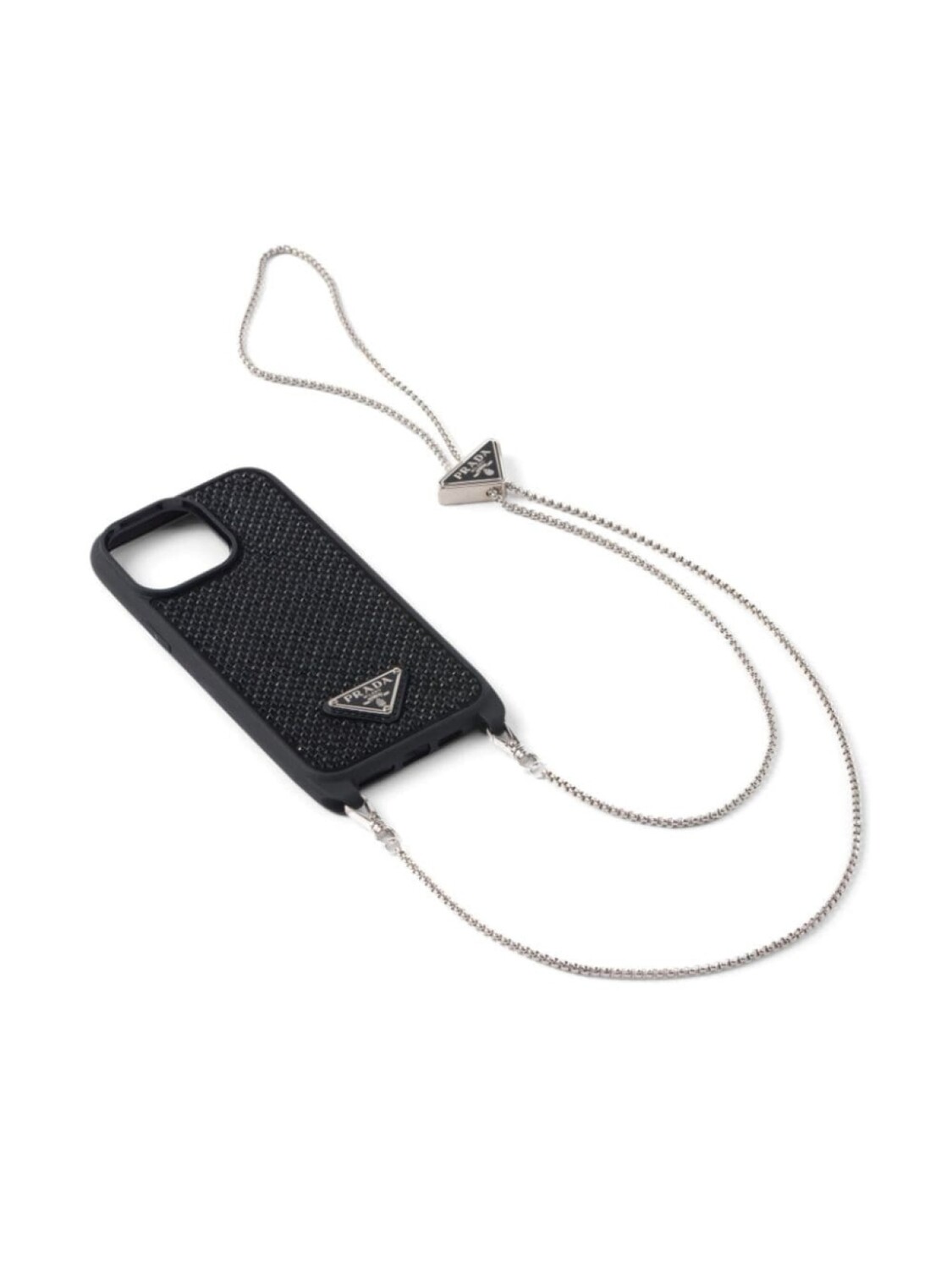 

Prada чехол для iPhone 14 Pro Max с логотипом, черный