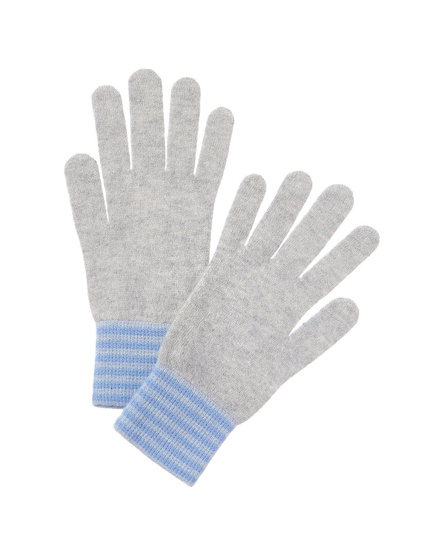 

Перчатки Brodie Cashmere Contrast Plaited из кашемира, серый