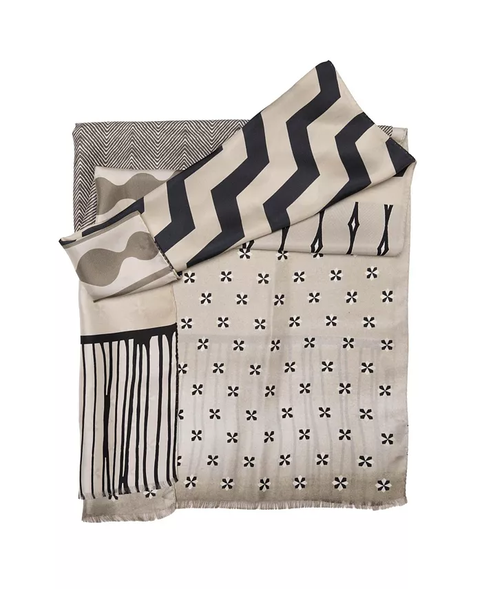 

Большой шелковый шарф Elizabetta, загар/бежевый