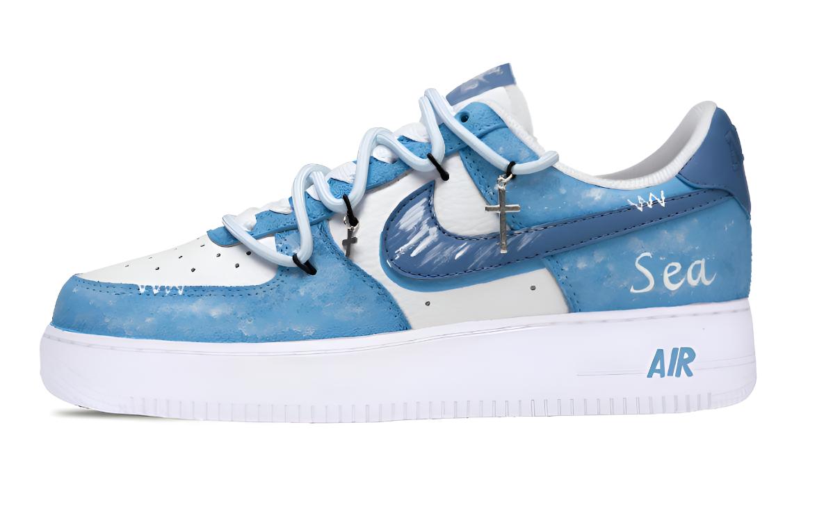 

Nike Кроссовки для скейтбординга Air Force 1 Lv8 White Cloud Blue низкие мужские Dark Sky Blue