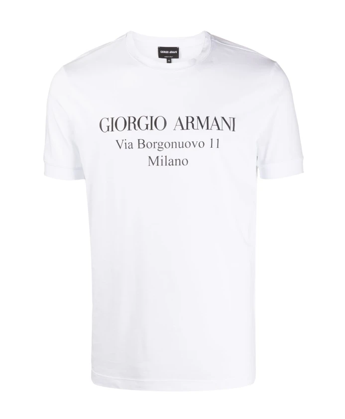 

Футболка Borgonuovo 11 с круглым вырезом Giorgio Armani, белый