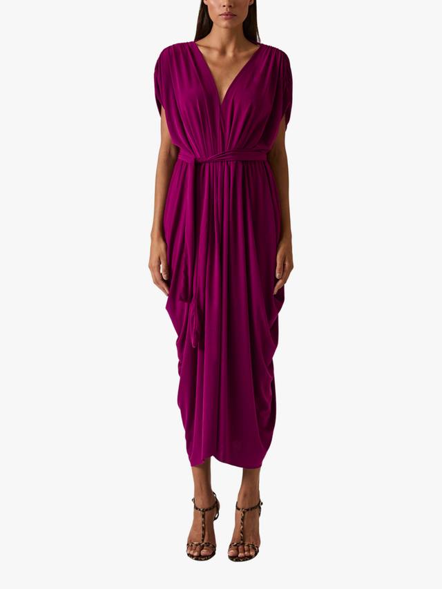 

Платье миди из драпированного джерси James Lakeland, Purple