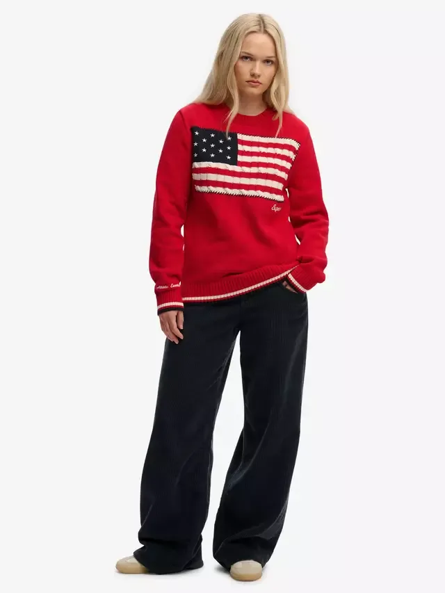 Спортивный комбинезон Athletic Essentials Americana Flag Jumper, цвет Varsity Red Superdry — фото 3