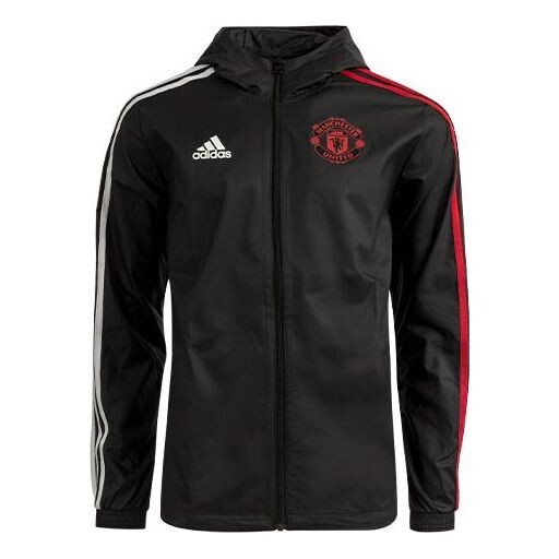 

Куртка adidas Manchester United Soccer/Football Sports Jacket Black, черный