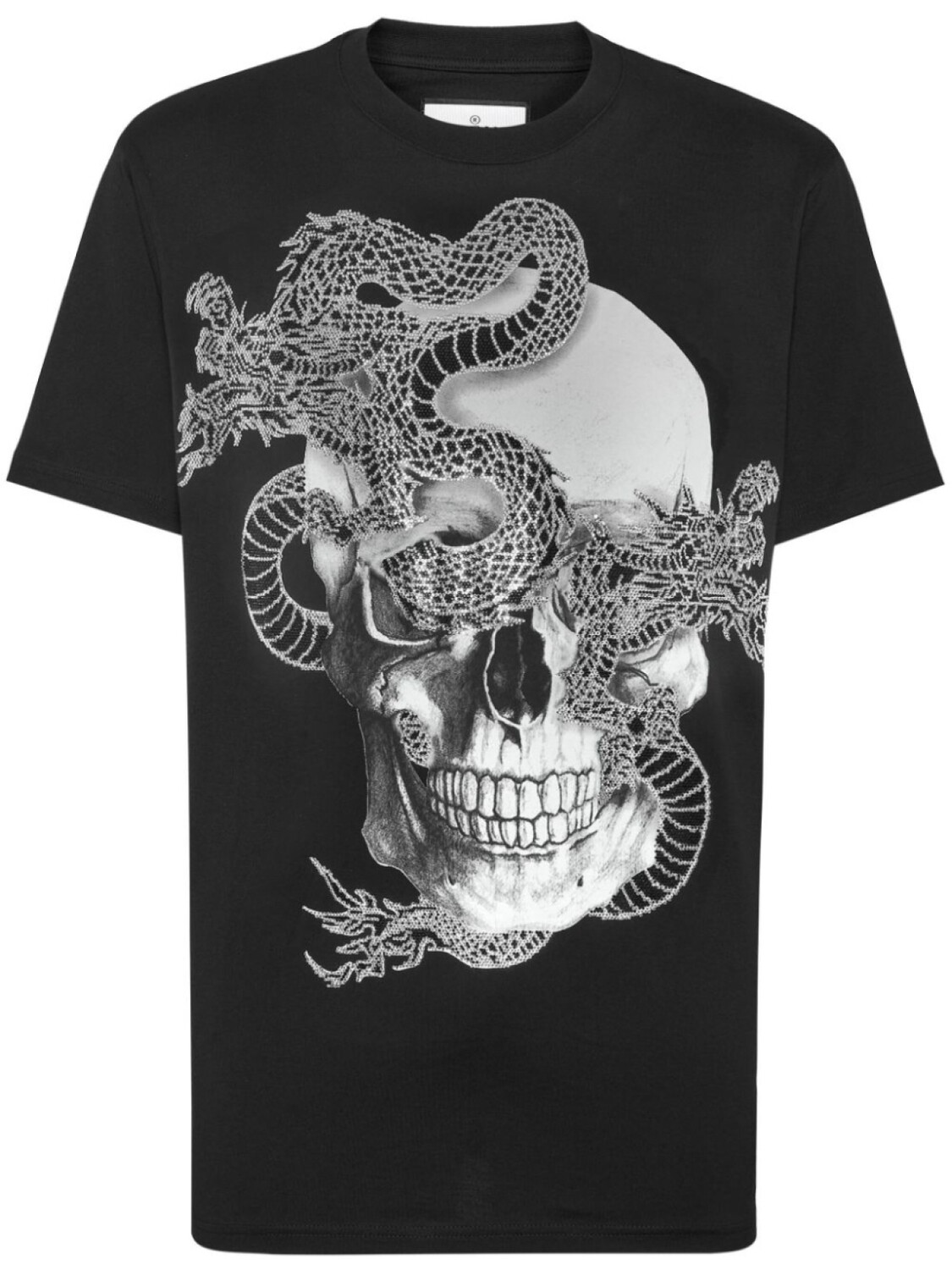

Футболка Philipp Plein с изображением черепа дракона, черный