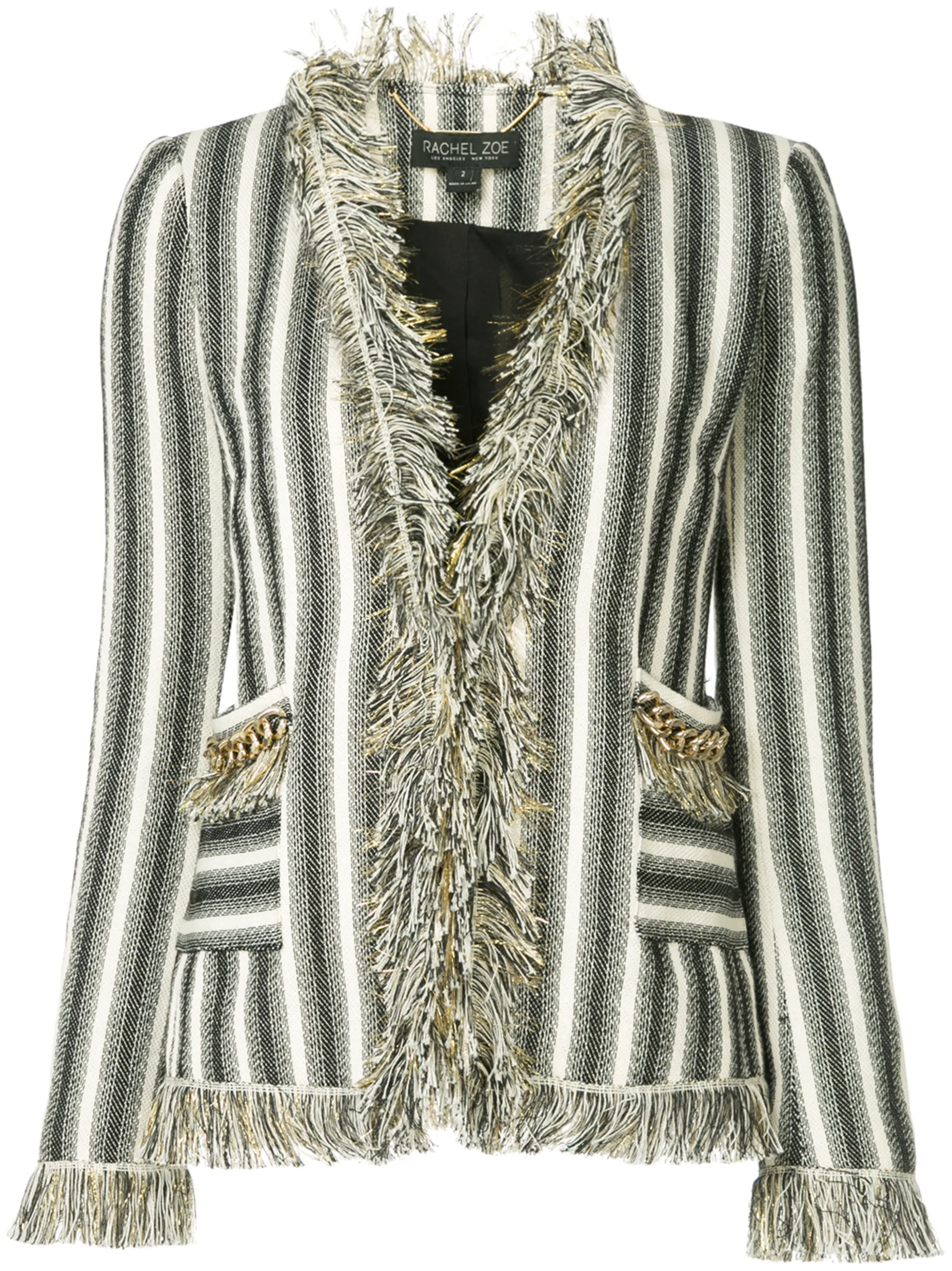 

Пиджак с оборками Rachel Zoe, черный