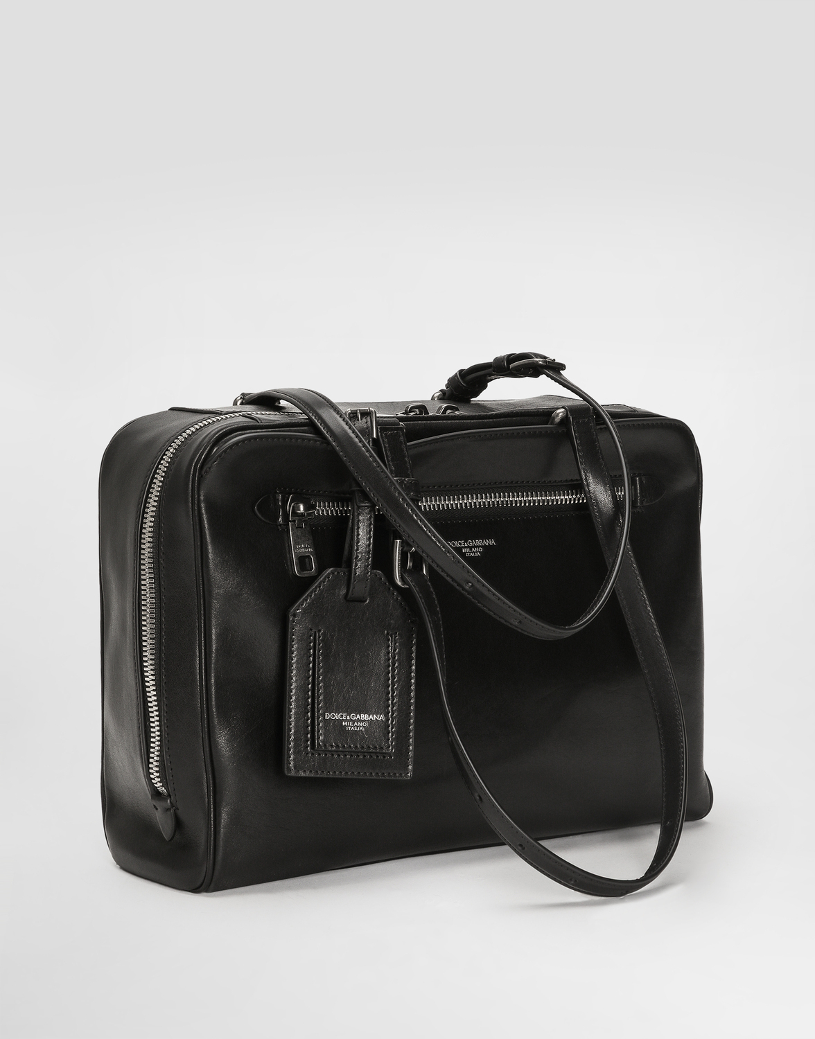 Портфель ellis из телячьей кожи Dolce & Gabbana, черный — фото 3