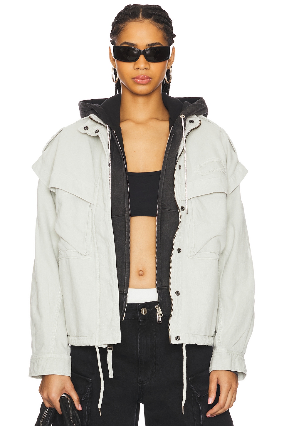 

Увеличенная хлопковая утилитарная куртка Alpha Industries, dune white