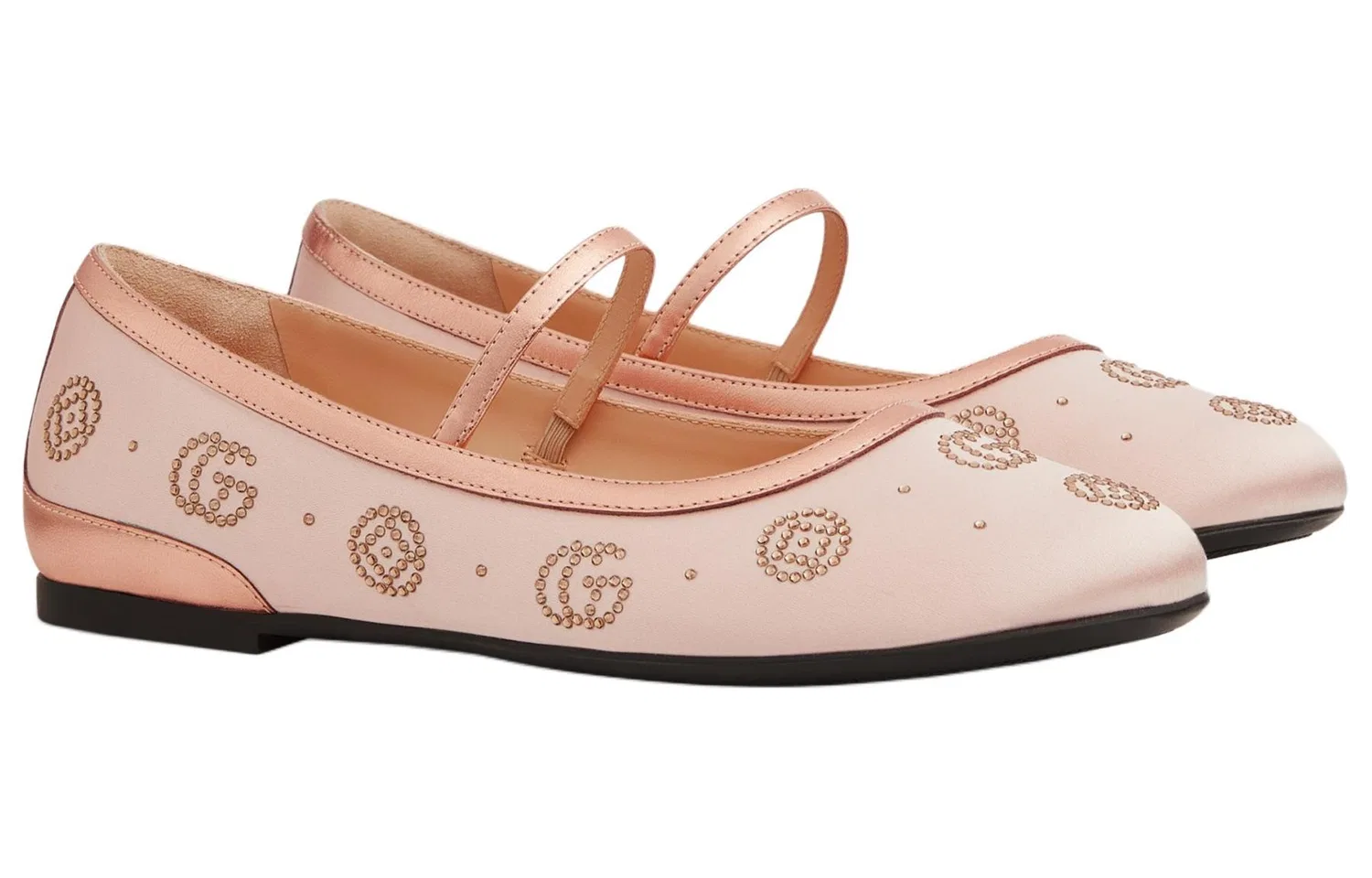 Кроссовки детские кожаные GUCCI розовые — фото 3