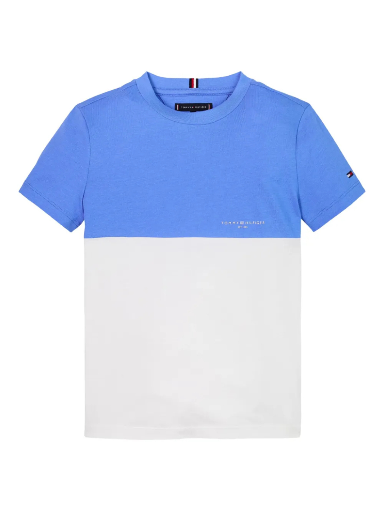 

Двухцветная футболка Tommy Hilfiger Junior, синий