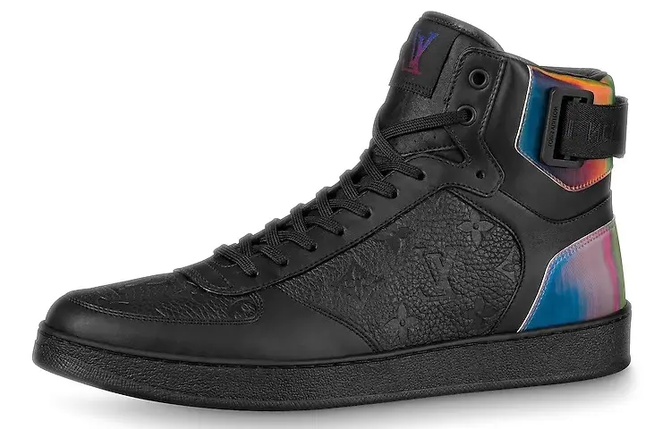 

Кроссовки LOUIS VUITTON Rivoli Ankle Sneakers 'Black With Iridescent Back' Rivoli, Серый, Кроссовки LOUIS VUITTON Rivoli Ankle Sneakers 'Black With Iridescent Back' Rivoli