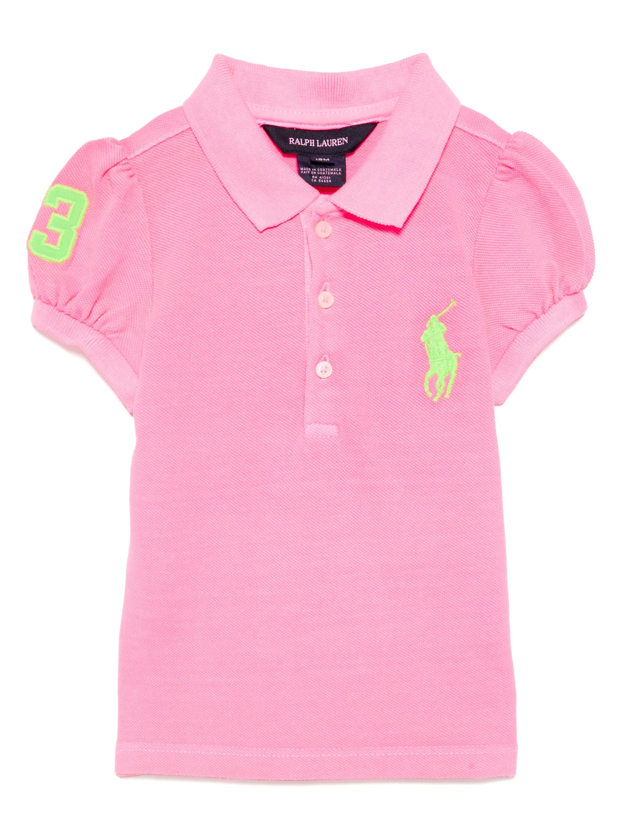 

Платье с короткими рукавами Polo Ralph Lauren Kids, розовый