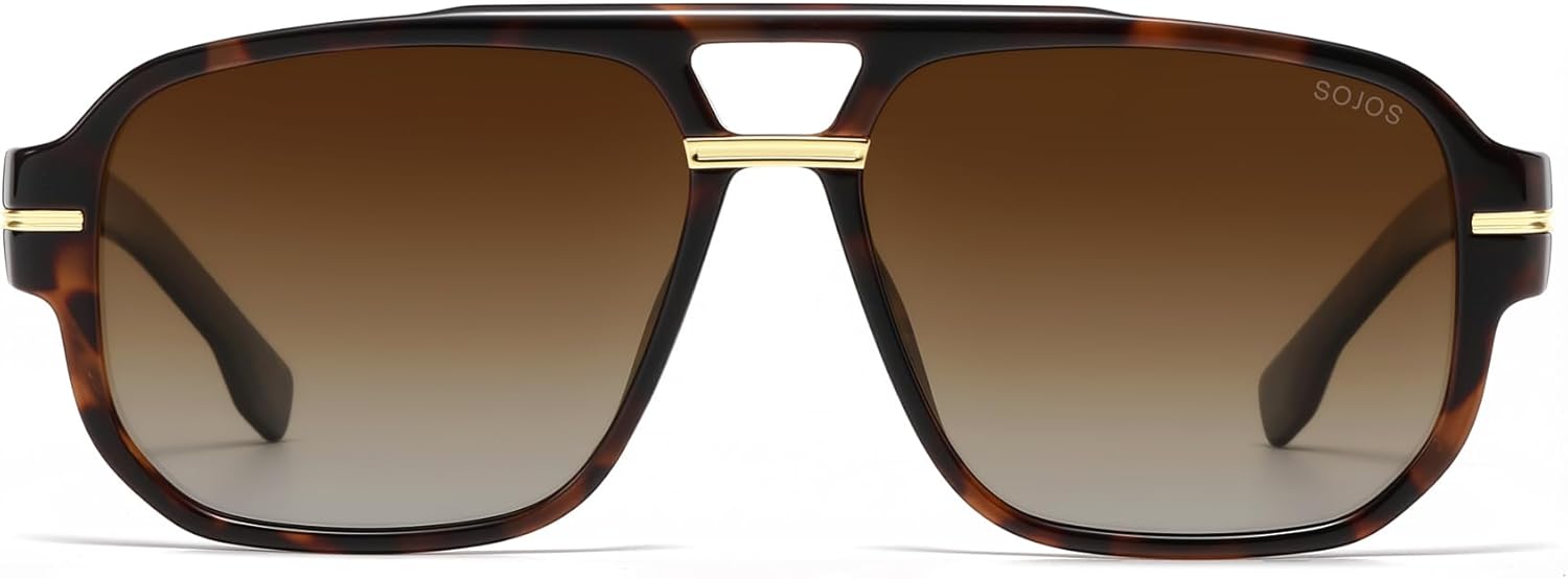 

Солнцезащитные очки-авиаторы SOJOS в стиле ретро, ​​квадратные, для женщин и мужчин, винтажные, 80-х и 90-х годов, поляризованные, модель SJ2692, Brown Tortoise/Gradient Brown