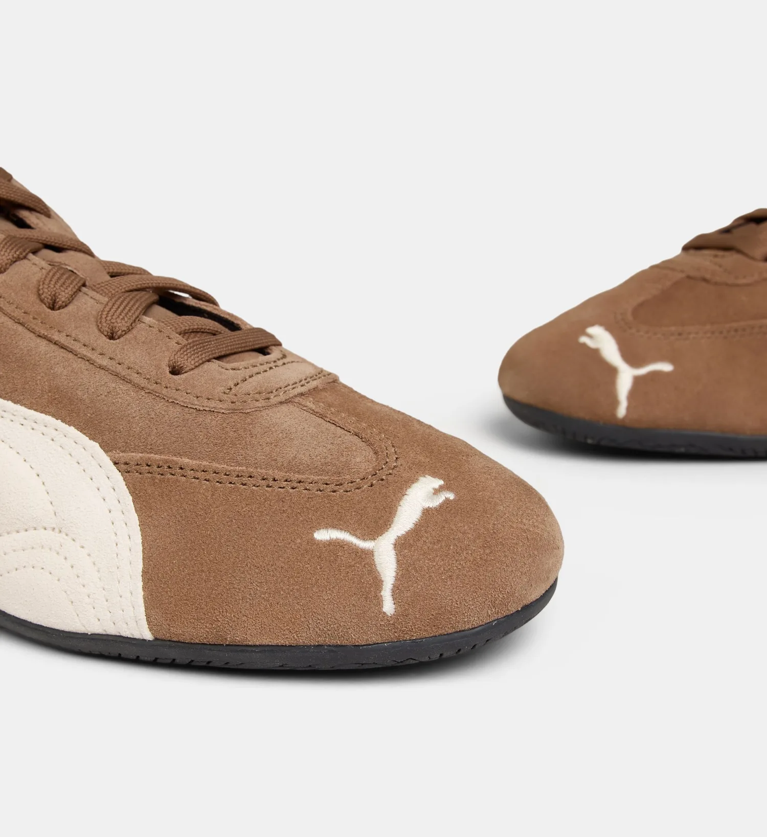 Низкие кеды Speedcat OG из нубука PUMA, бежевый — фото 4
