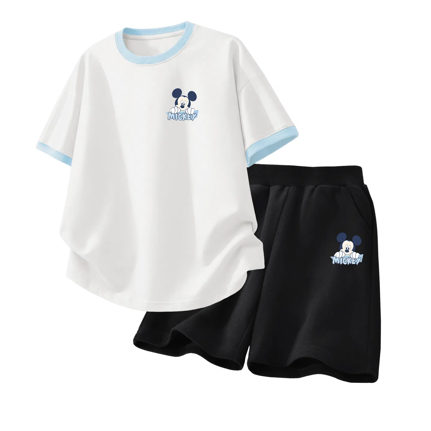 Детский спортивный костюм Casual Sportswear 2 Piece Set Disney, Dazzling K Cream Blue+Dazzling Signature K Black