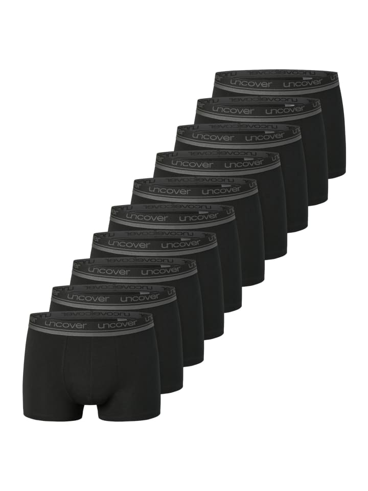 

UNCOVER BY SCHIESSER Хлопковые шорты/брюки в стиле ретро, черные