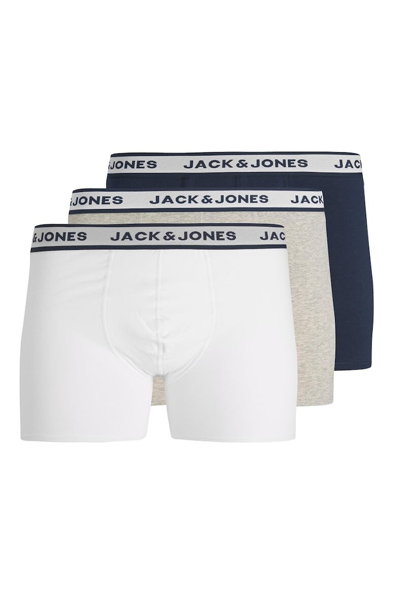 

Боксеры с логотипом на поясе - 3 пары Jack & Jones, белый