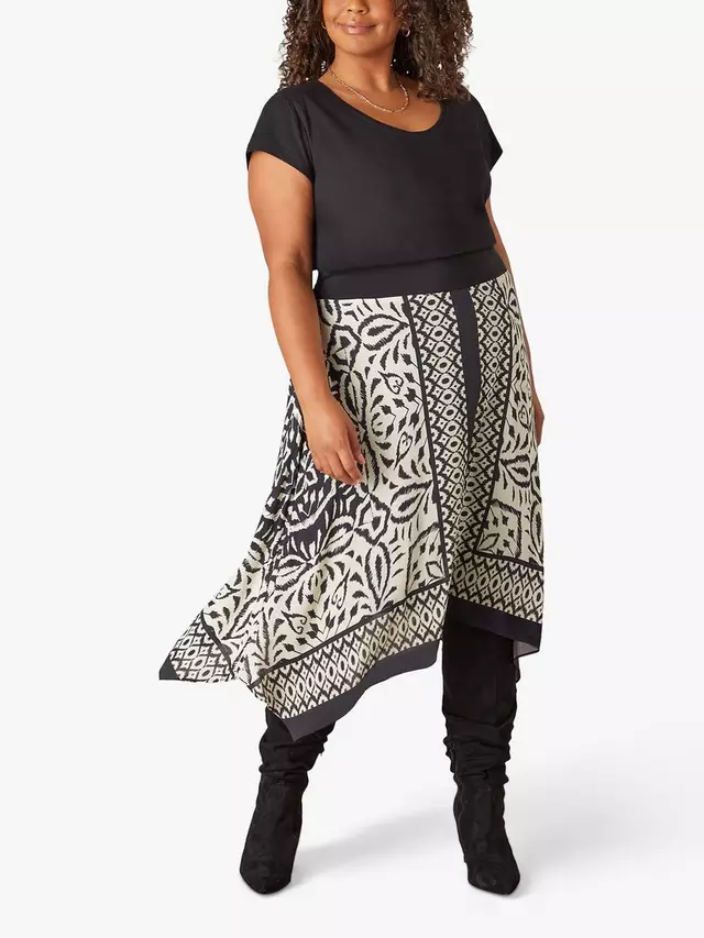 

Футболка Live Unlimited Curve Cotton Slub Scoop Neck, черный