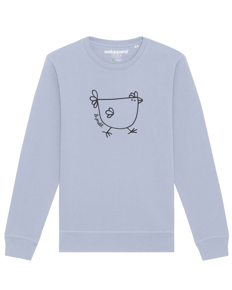 

Толстовка Watapparel Le poulet - das Huhn, светло-синий