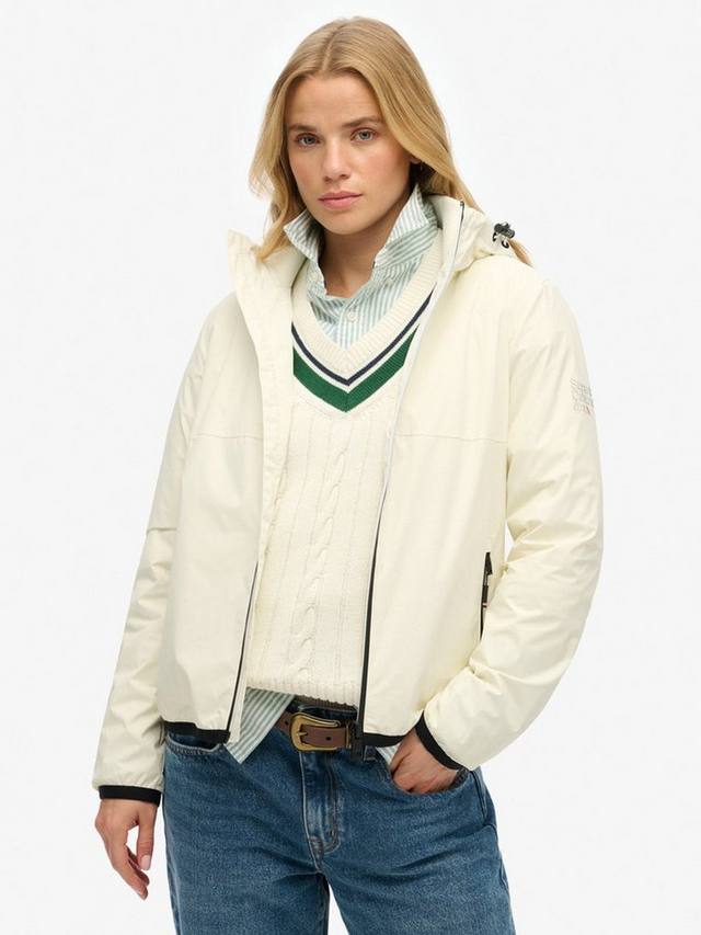 

Куртка-ветровка с капюшоном и логотипом Superdry, белый