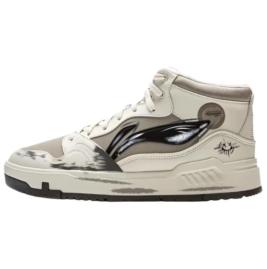 

Мужские скейтбордические кроссовки Li Ning Common 80s Maillard Style No. 1 с термоизоляцией и увеличенным ростом., maillard style no. 1