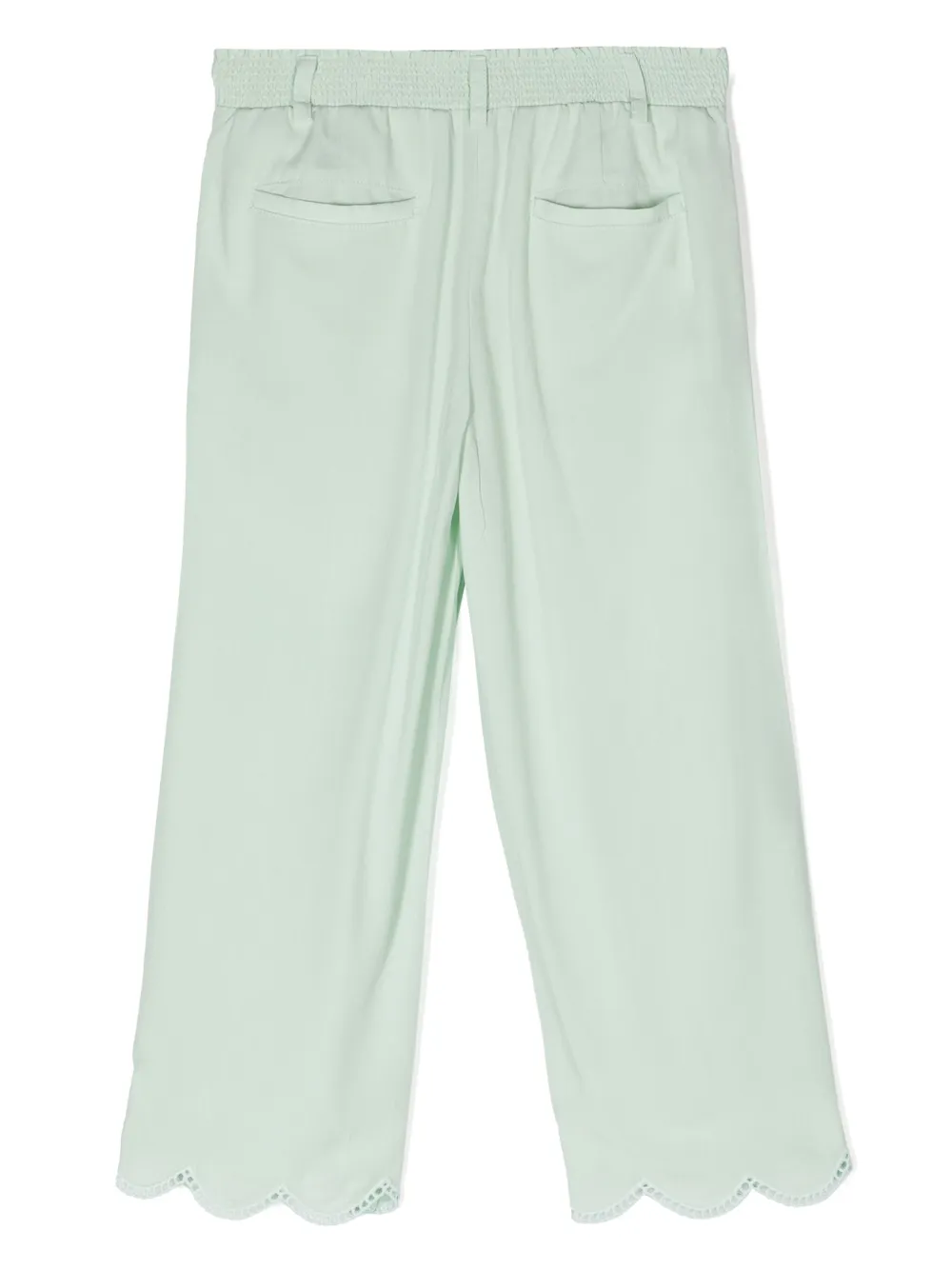 Широкие брюки с фестонами Stella McCartney Kids, зеленый — фото 2