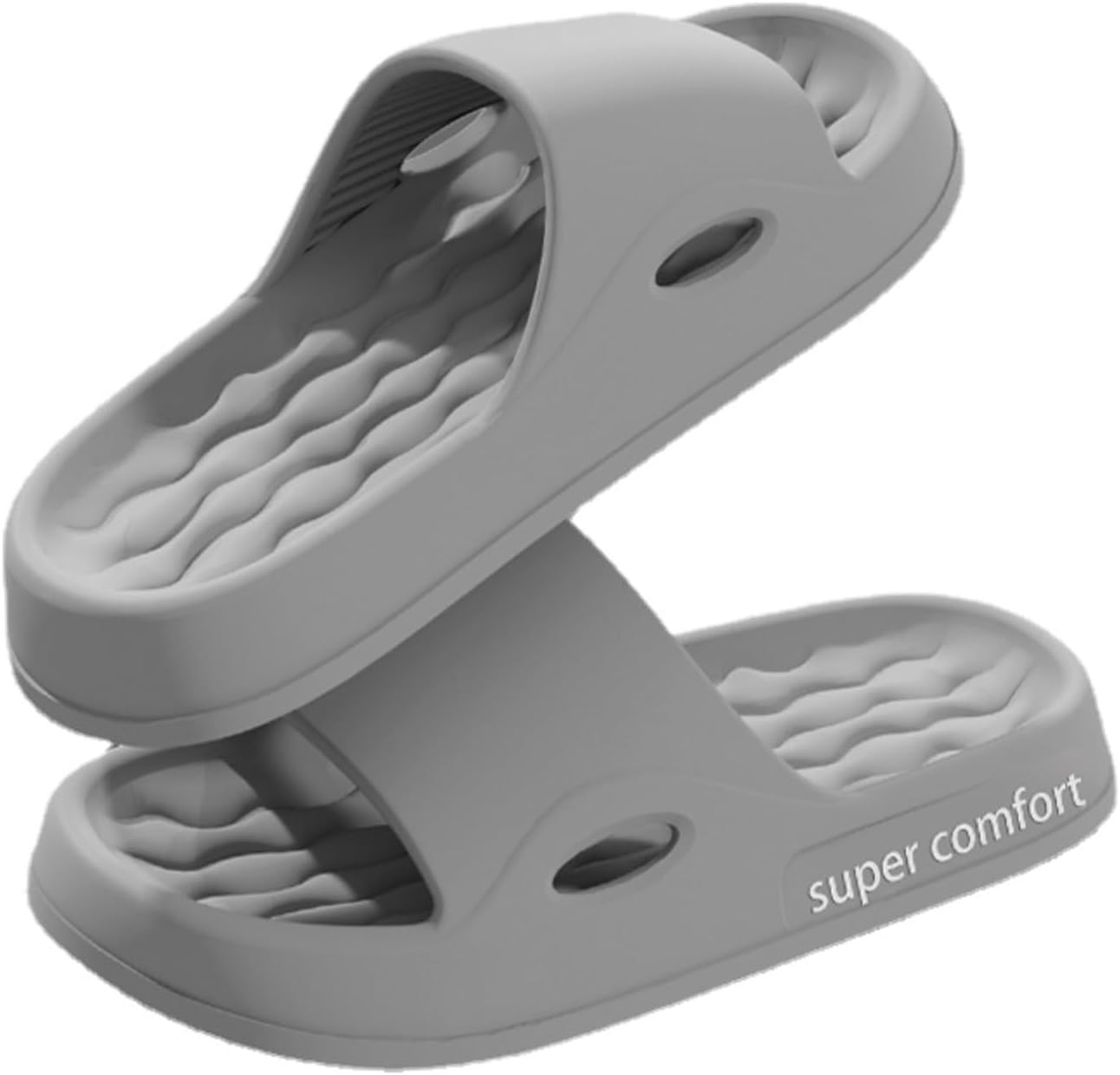 

Домашние тапочки iwhgrmp, облачные тапочки для женщин и мужчин, нескользящие домашние тапочки с утолщенной подошвой, тапочки для ванной и душа, мягкая подошва, удобные для дома, улицы и пляжа, серый