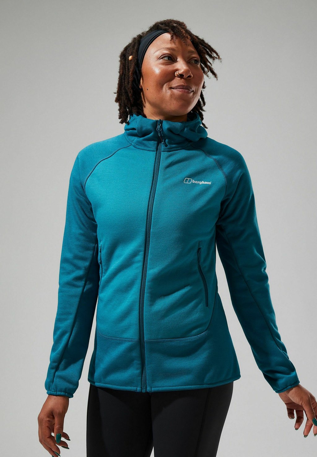 

Толстовка на молнии Hoodie Berghaus, бирюзовый