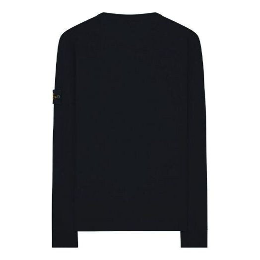 Толстовка garment dyed crew lightweight sweatshirt 'black' Stone Island, черный — фото 2