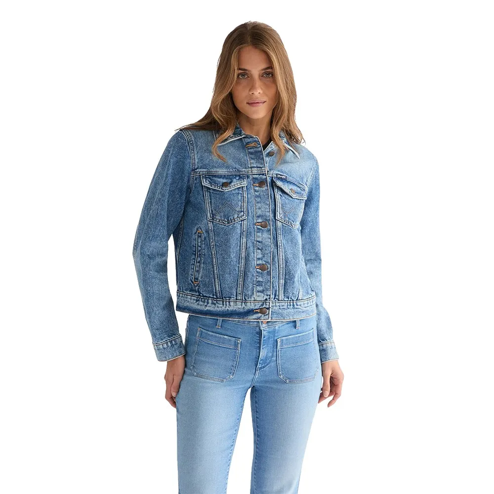 

Джинсовая куртка Wrangler в стиле вестерн, синий