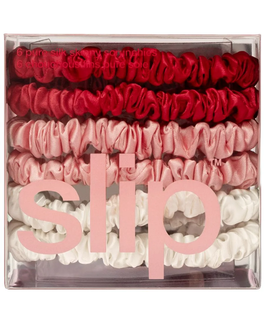 Slip Набор из 6 узких резинок для волос Sweeties из чистого шелка — фото 2