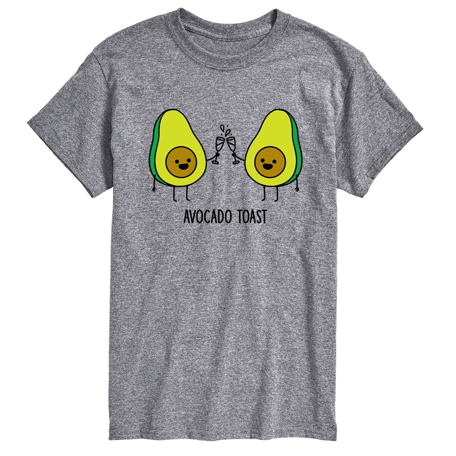 

Мужская футболка с рисунком Big & Tall Avocado Toast License, серый