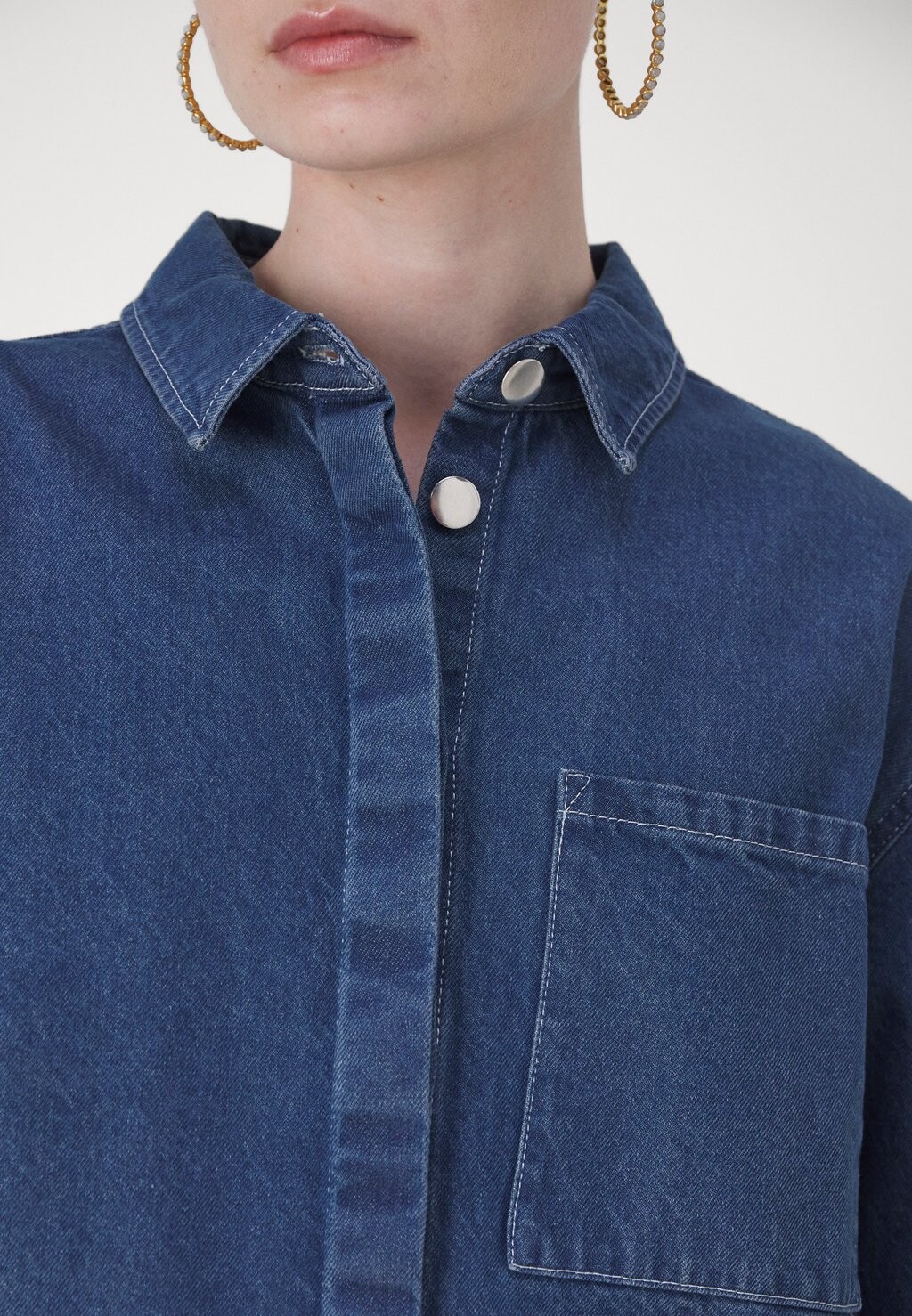 

Джинсовая куртка OVERSIZED STITCH DETAIL Denim Project, синие джинсы