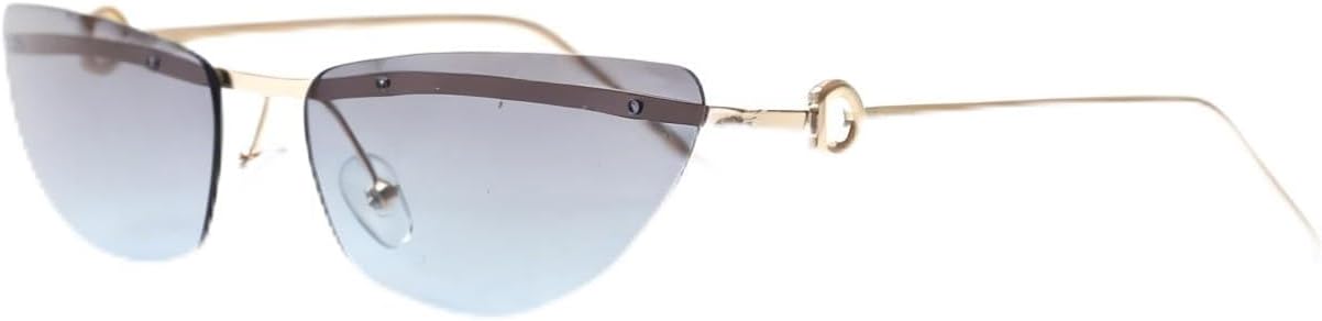 

Женские солнцезащитные очки-«кошачий глаз» без оправы — металлическая оправа с декоративным кольцом, тонированные линзы с защитой от УФ-излучения ENSARJOE, Silver/Grey