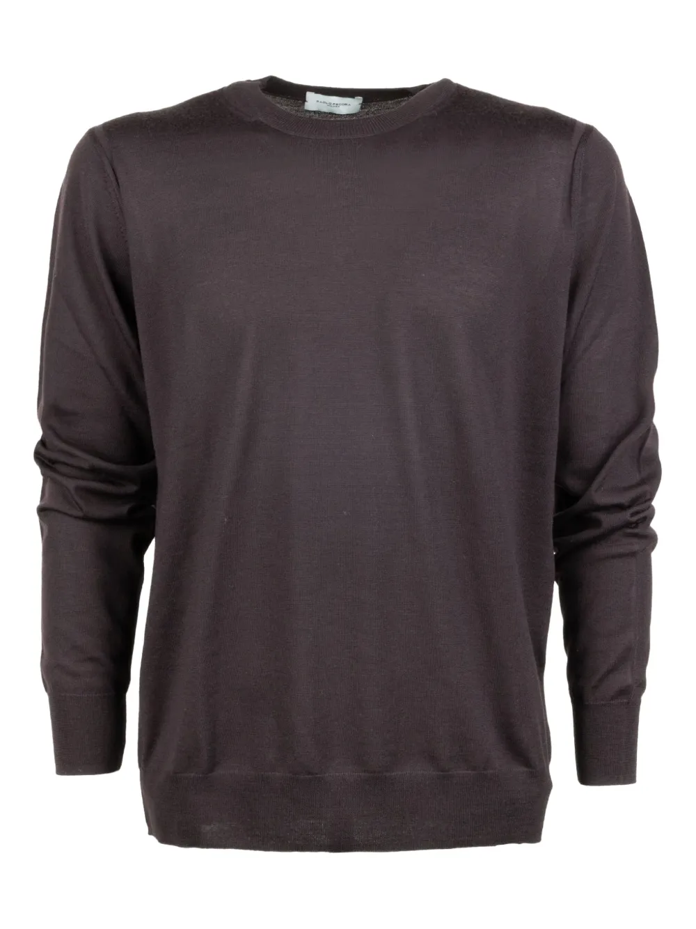 

Футболка с длинными рукавами и круглым вырезом Paolo Pecora, коричневый