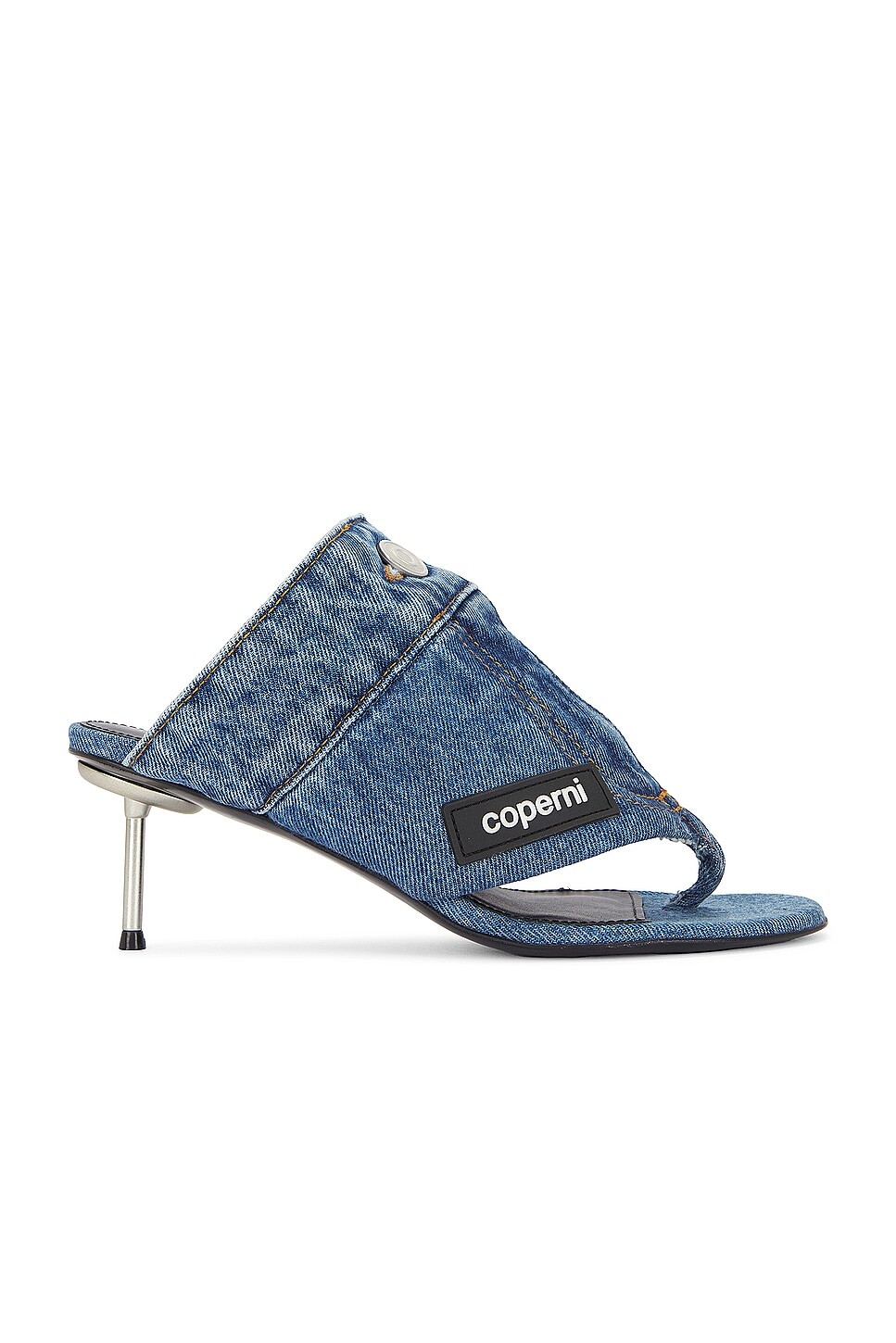 

Джинсовые сандалии с открытыми ремешками Coperni, цвет Washed Blue