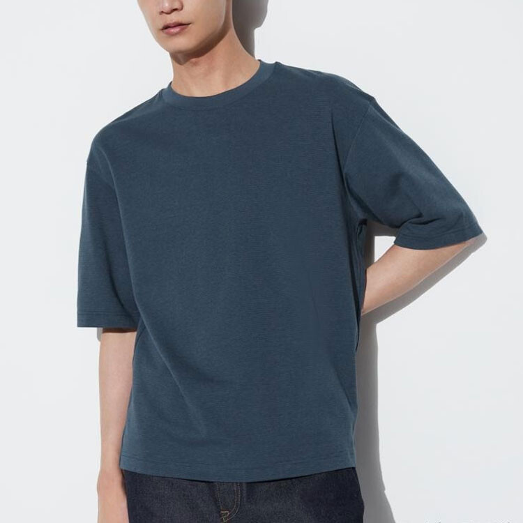 Футболка U Collection мужская, цвет морской волны Uniqlo, цвет Sea Blue — фото 2