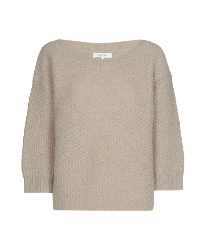 

Современный пуловер из смеси шерсти альпаки Marie Mãro, бежевый
